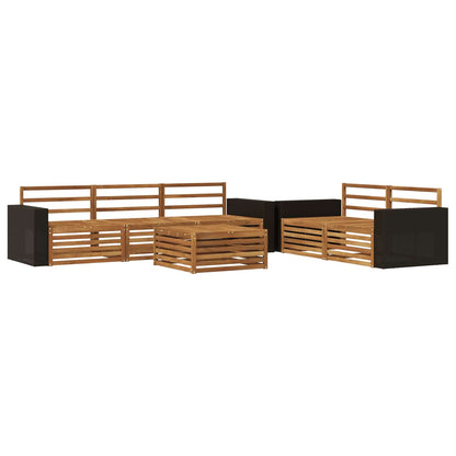 Outdoor Sofa Set 6 pcs Natural Solid Acacia Wood