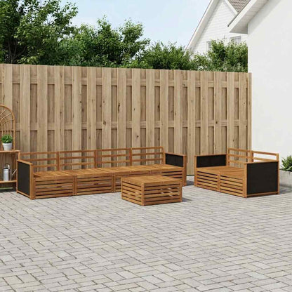 Outdoor Sofa Set 7 pcs Natural Solid Acacia Wood