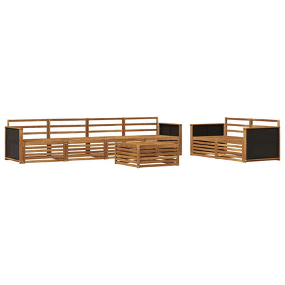 Outdoor Sofa Set 7 pcs Natural Solid Acacia Wood