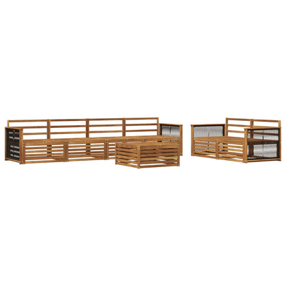 Outdoor Sofa Set 7 pcs Natural Solid Acacia Wood
