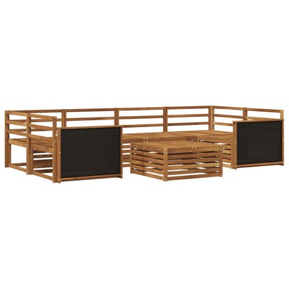 Outdoor Sofa Set 7 pcs Natural Solid Acacia Wood