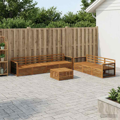 Outdoor Sofa Set 8 pcs Natural Solid Acacia Wood