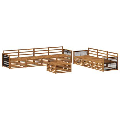 Outdoor Sofa Set 8 pcs Natural Solid Acacia Wood