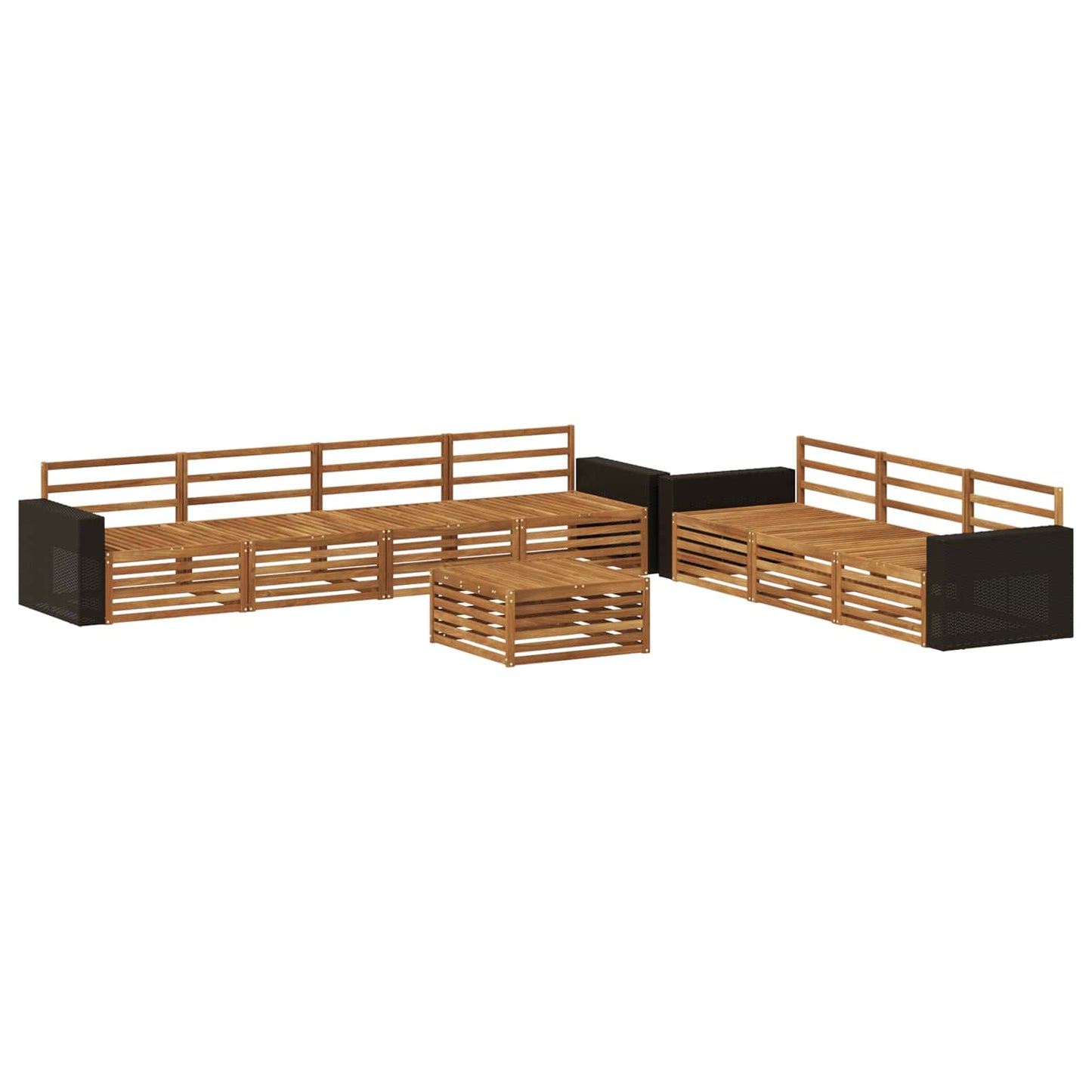 Outdoor Sofa Set 8 pcs Natural 79 x 79 x 37 cm