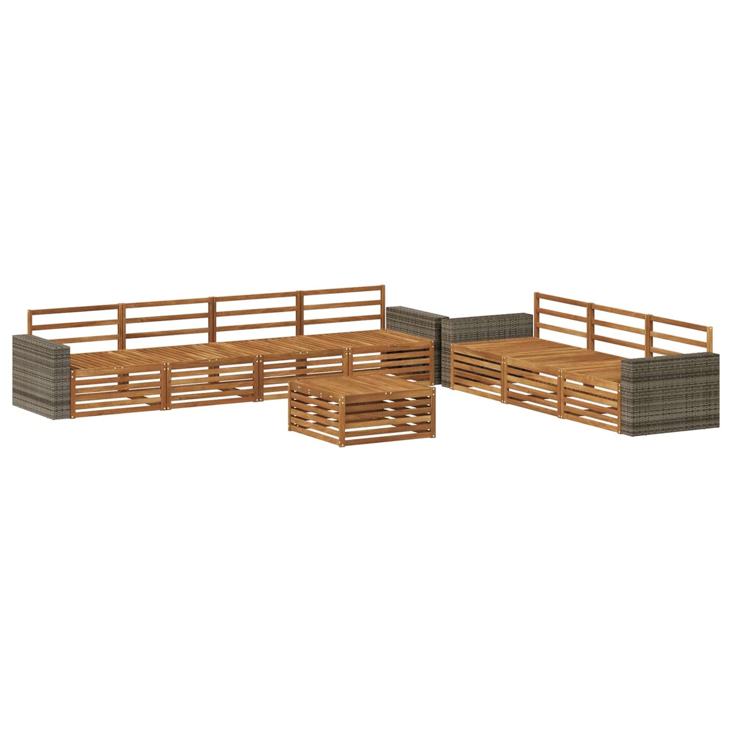 Outdoor Sofa Set 8 pcs Natural 79 x 79 x 37 cm
