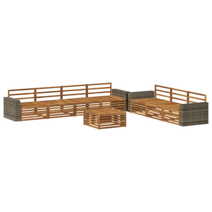 Outdoor Sofa Set 8 pcs Natural 79 x 79 x 37 cm