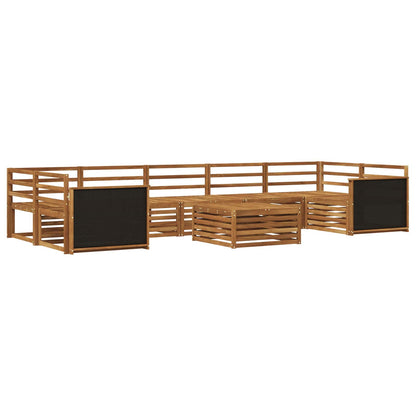 Outdoor Sofa Set 8 pcs Natural Solid Acacia Wood