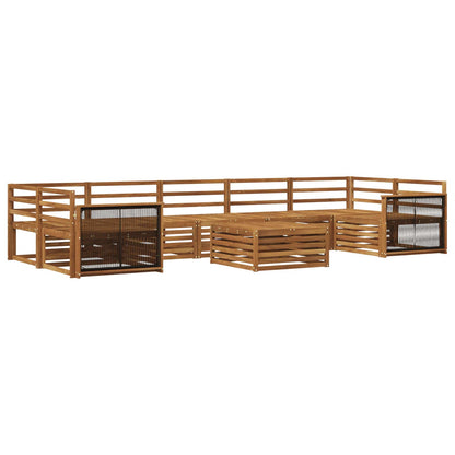 Outdoor Sofa Set 8 pcs Natural Solid Acacia Wood