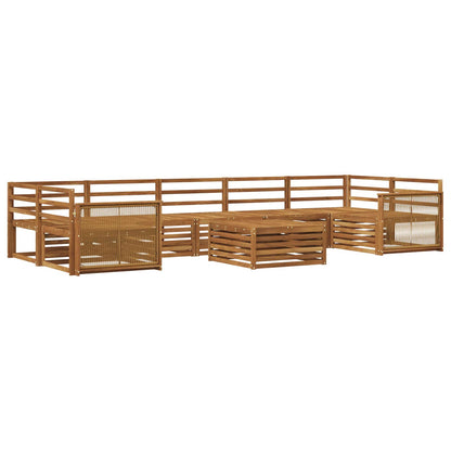 Outdoor Sofa Set 8 pcs Natural Solid Acacia Wood