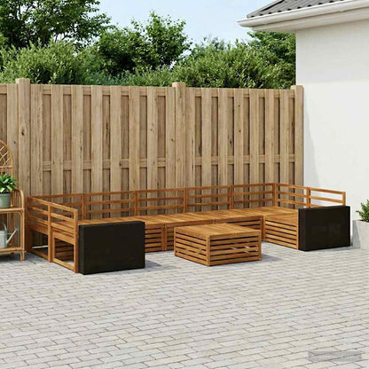 Outdoor Sofa Set 8 pcs Natural Solid Acacia Wood