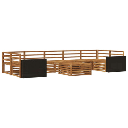 Outdoor Sofa Set 8 pcs Natural Solid Acacia Wood