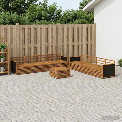 Outdoor Sofa Set 9 pcs Natural Solid Acacia wood