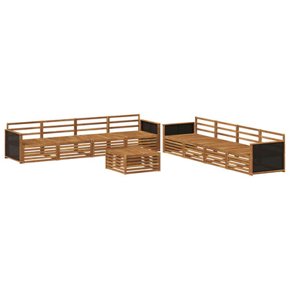 Outdoor Sofa Set 9 pcs Natural Solid Acacia wood