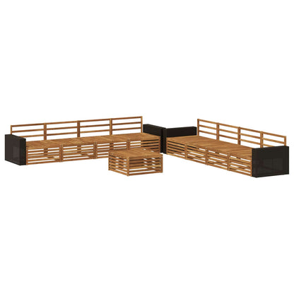 Outdoor Sofa Set 9 pcs Natural Solid Acacia wood