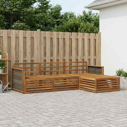 Outdoor Sofa Set Natural 249.5 x 162.5 x 73 cm