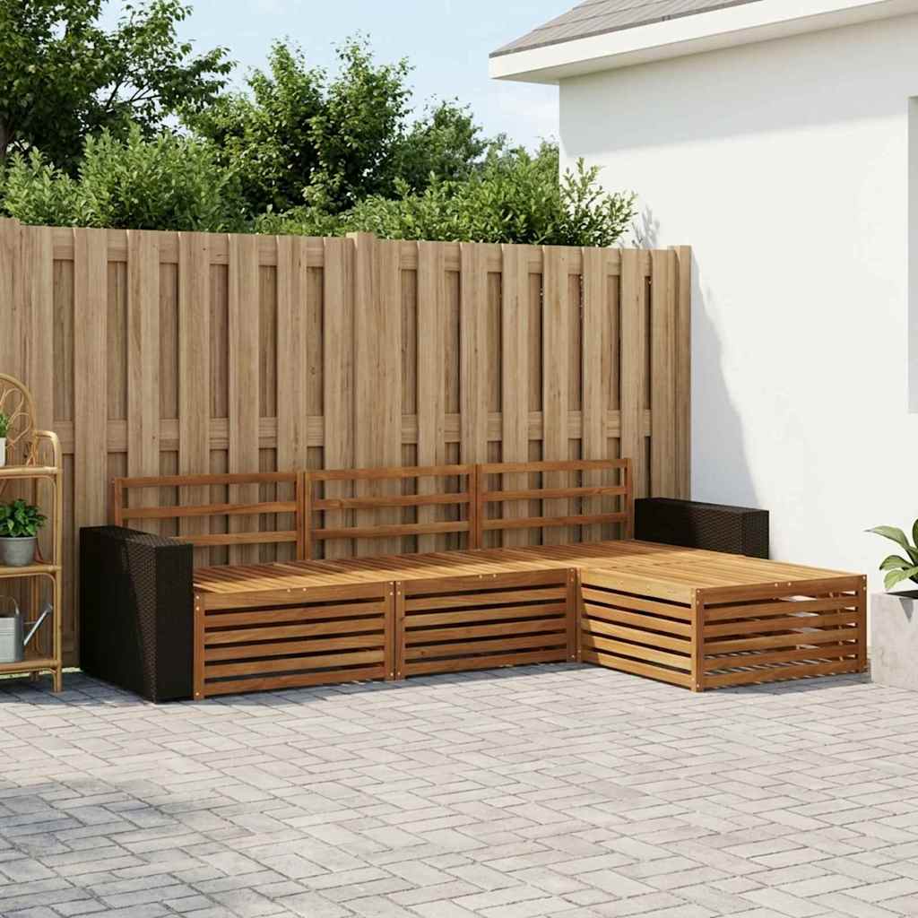 Outdoor Sofa Set 5 pcs Solid Acacia Wood