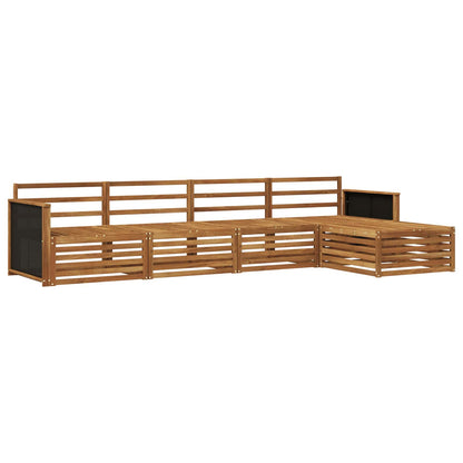 Outdoor Sofa Set 5 pcs Natural Solid Acacia Wood