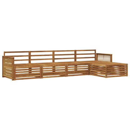 Outdoor Sofa Set 5 pcs Natural Solid Acacia Wood