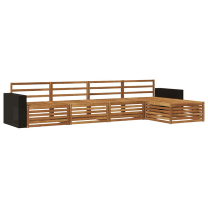 Outdoor Sofa Set 5 pcs Natural Solid Acacia Wood