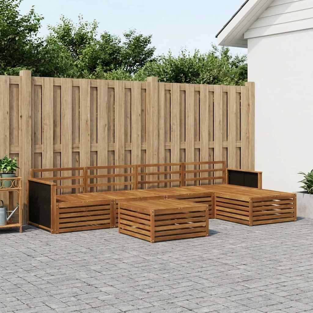 Outdoor Sofa Set 6 pcs Natural 79 x 79 x 37 cm