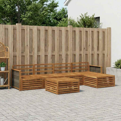 Outdoor Sofa Set 6 pcs Natural Solid Acacia Wood