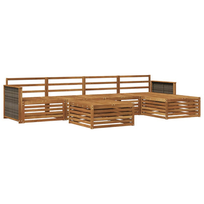 Outdoor Sofa Set 6 pcs Natural Solid Acacia Wood