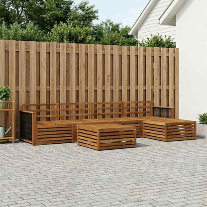 Outdoor Sofa Set 6 pcs Natural Solid Acacia Wood