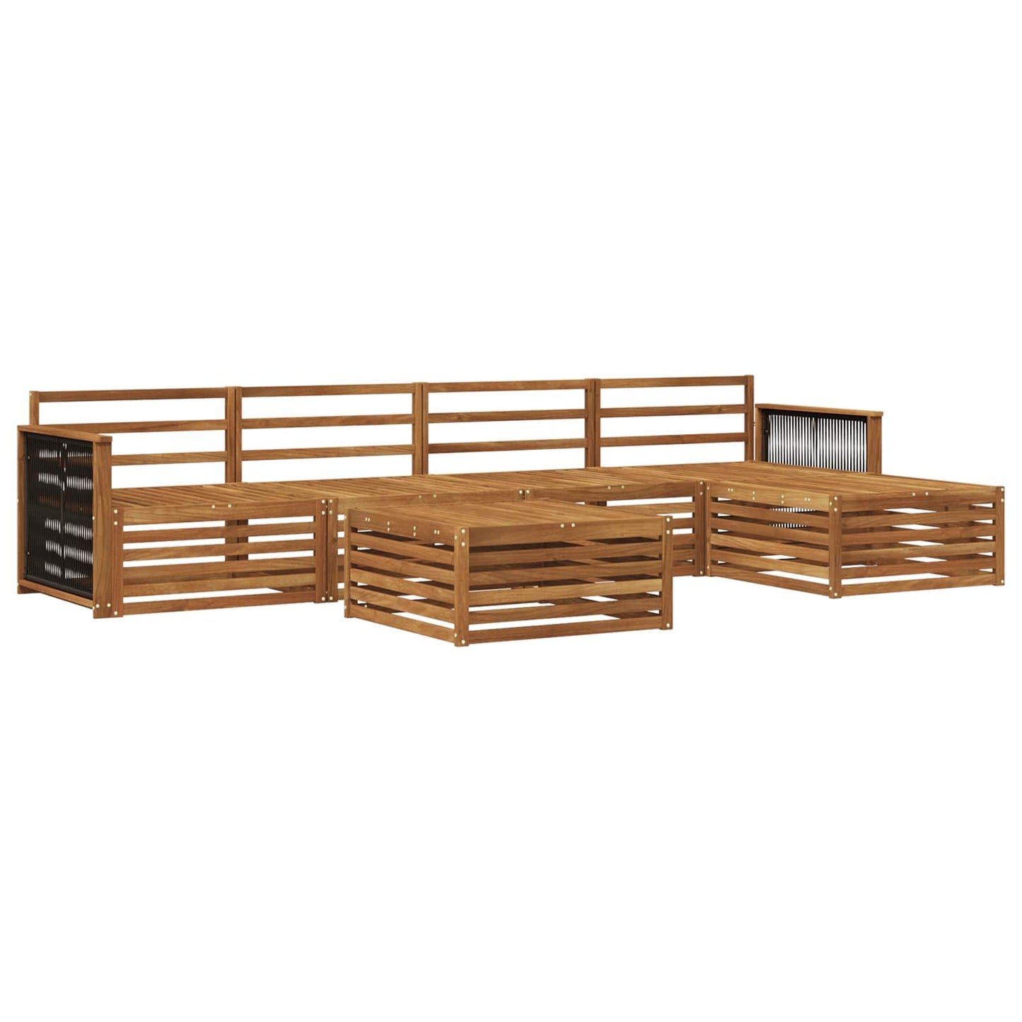 Outdoor Sofa Set 6 pcs Natural Solid Acacia Wood