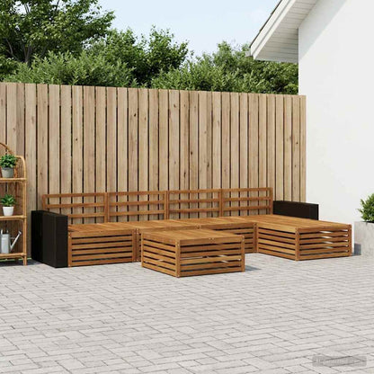 Outdoor Sofa Set 6 pcs Natural 79 x 79 x 37 cm