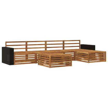 Outdoor Sofa Set 6 pcs Natural 79 x 79 x 37 cm
