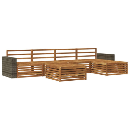 Outdoor Sofa Set 6 pcs Natural 79 x 79 x 37 cm