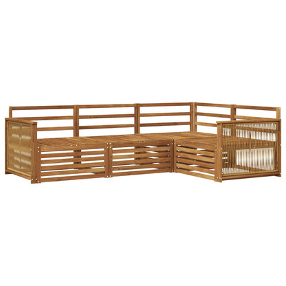 Outdoor Sofa Set 4 pcs Natural Solid Acacia Wood