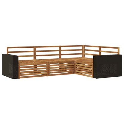 Outdoor Sofa Set 4 pcs Natural 255.5 x 176.5 x 73 cm