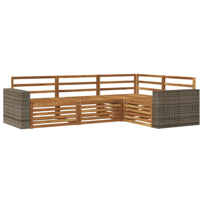 Outdoor Sofa Set 4 pcs Natural 255.5 x 176.5 x 73 cm