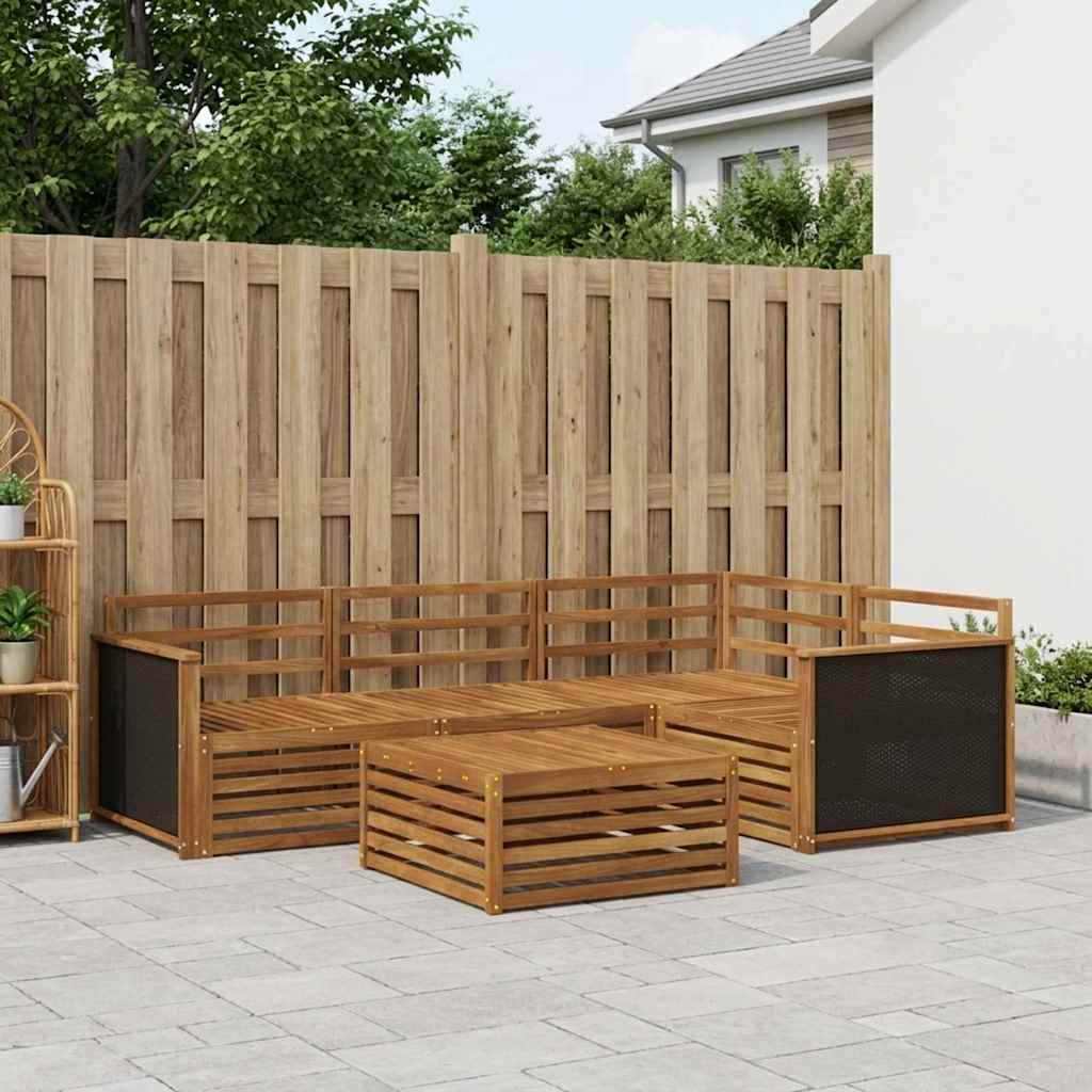 Outdoor Sofa Set 5 pcs Natural 79 x 79 x 37 cm