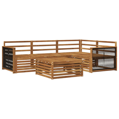 Outdoor Sofa Set 5 pcs Natural Solid Acacia Wood