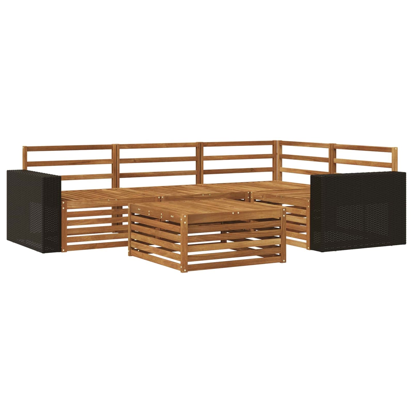 Outdoor Sofa Set 5 pcs Natural 79 x 79 x 37 cm