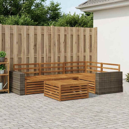 Outdoor Sofa Set 5 pcs Natural 79 x 79 x 37 cm
