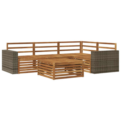 Outdoor Sofa Set 5 pcs Natural 79 x 79 x 37 cm