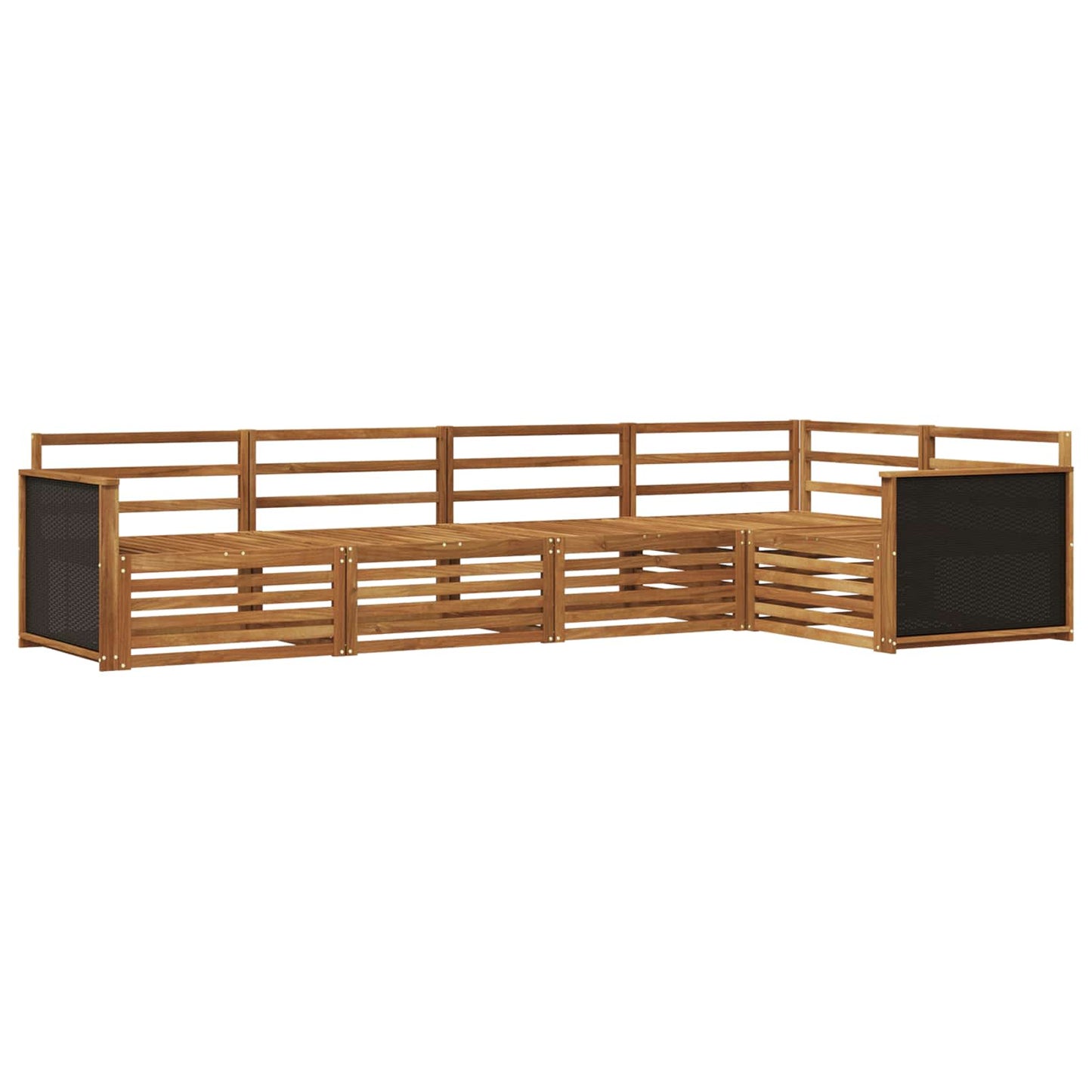 Outdoor Sofa Set 5 pcs Natural 323 x 164.5 x 73 cm