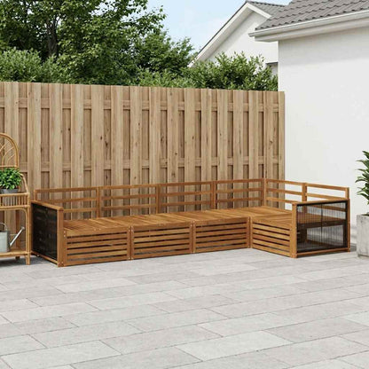 Outdoor Sofa Set 5 pcs Natural Solid Acacia Wood