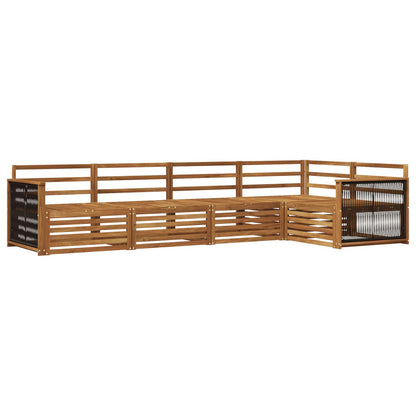 Outdoor Sofa Set 5 pcs Natural Solid Acacia Wood