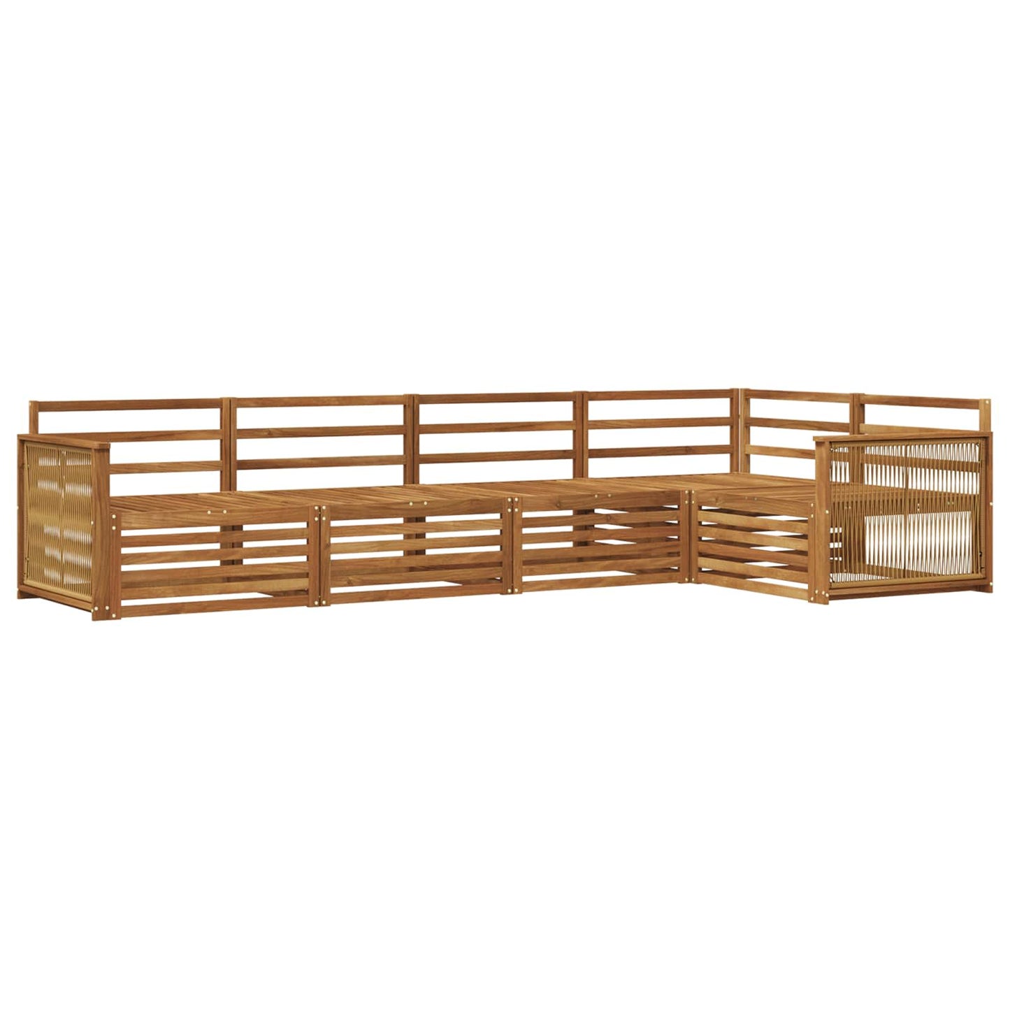 Outdoor Sofa Set 5 pcs Natural Solid Acacia Wood