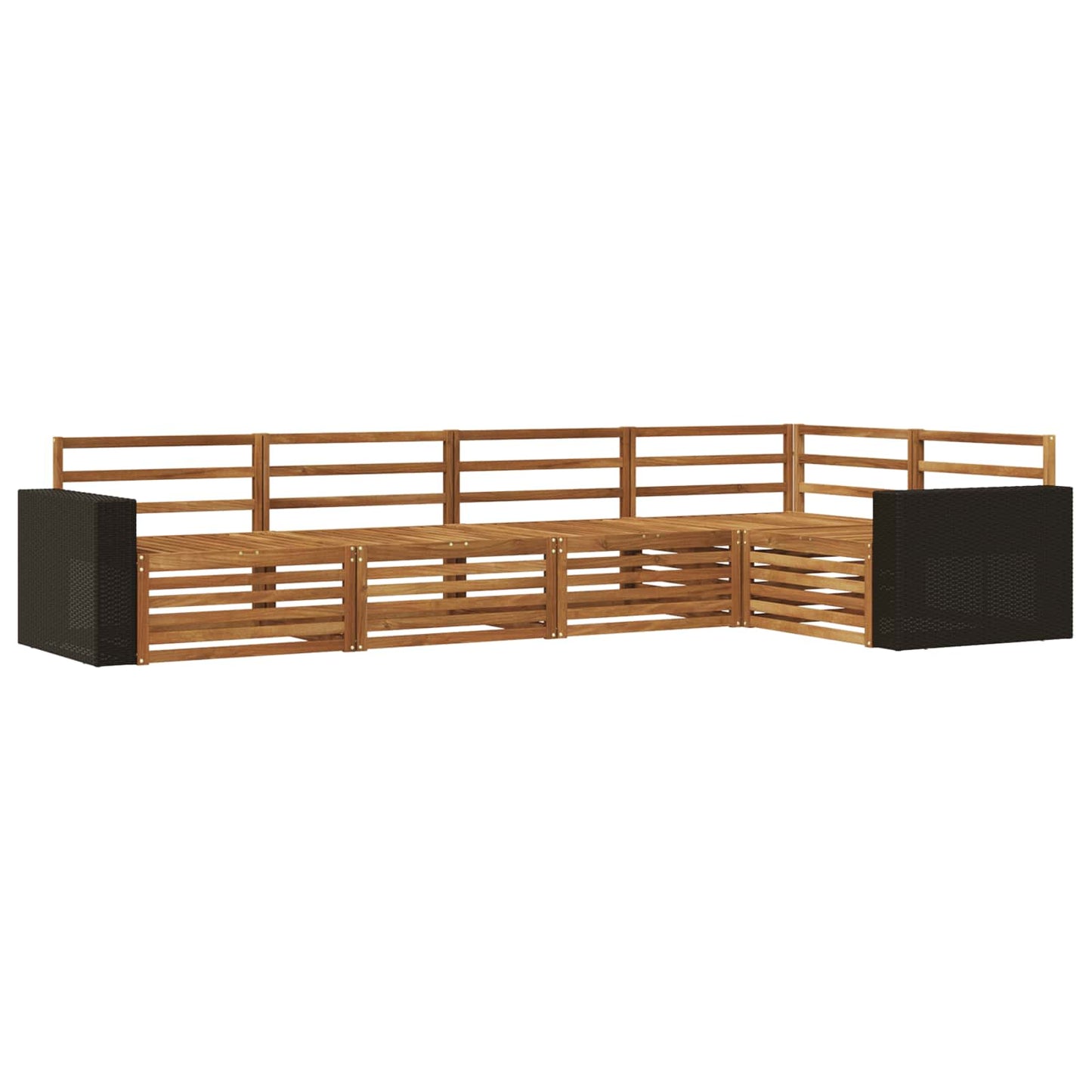 Outdoor Sofa Set 5 pcs Natural 331 x 172.5 x 73 cm