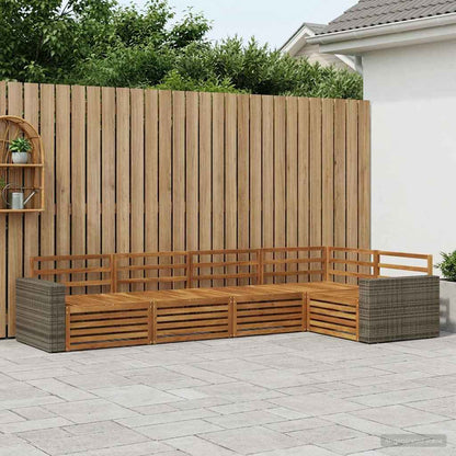 Outdoor Sofa Set 5 pcs Natural 331 x 172.5 x 73 cm