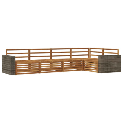 Outdoor Sofa Set 5 pcs Natural 331 x 172.5 x 73 cm