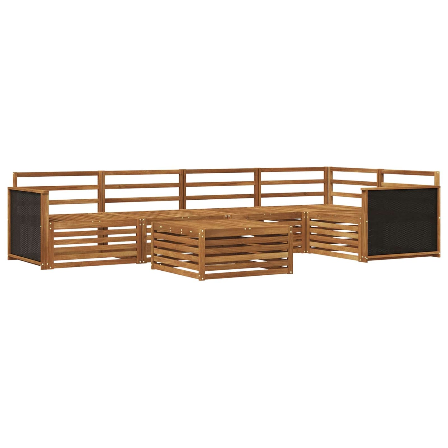 Outdoor Sofa Set 6 pcs Natural 79 x 79 x 37 cm