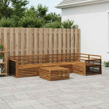 Outdoor Sofa Set 6 pcs Natural Solid Acacia Wood