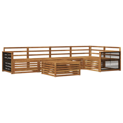 Outdoor Sofa Set 6 pcs Natural Solid Acacia Wood