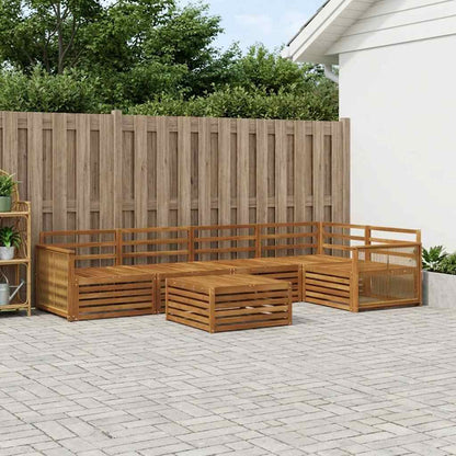Outdoor Sofa Set 6 pcs Natural Solid Acacia Wood